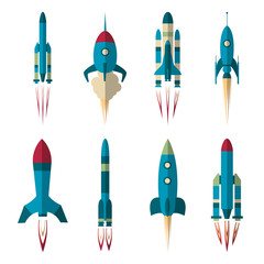 Wall Mural - Set of rockets