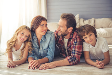 Wall Mural - Happy family together