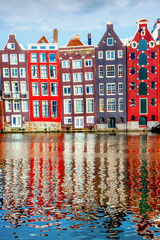 Canvas Print - Houses in Amsterdam