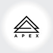 Apex Symbol. Overlay triangle lines. Creative Design vector