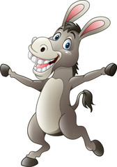 Wall Mural - Cartoon funny donkey