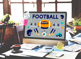 Wall Mural - Football Game Ball Play Sports Graphics Concept