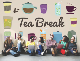 Wall Mural - Tea Break Beverage Cafe Drink Relaxation Concept