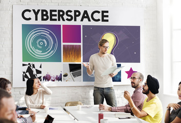 Poster - Cyberspace Technology Network Concept