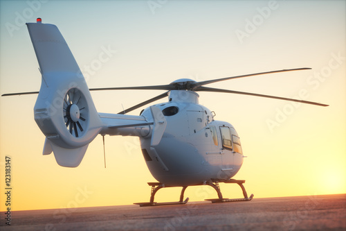 Zdjęcie XXL Helikopter Sunset Ground 2