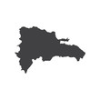Dominican Republic map silhouette