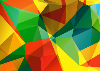 Sticker - bright polygonal background