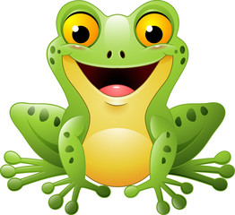 Wall Mural - Cartoon cute frog