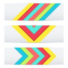 Wall Mural - Colorful Banner of Unusual modern material design. Flat geometric style. Abstract Vector Illustration.