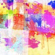 © imagosrb - Grunge multicolor dripping on cotton background.