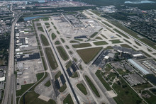 Aerial View Of Fort Lauderdale, Hollywood International Airport.