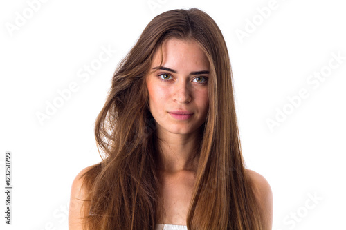 Fotografie, Obraz Woman with half of hair straight and half tangled
