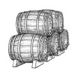  Wine or beer barrels
