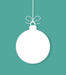Canvas Print - christmas bauble tag