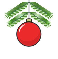 Canvas Print - christmas ball cartoon icon