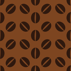 Wall Mural - brown coffee beans pattern