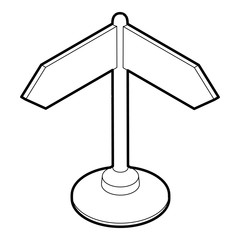 Poster - Direction sign icon. Outline illustration of direction sign vector icon for web