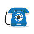 Retro styled blue telephone