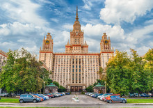 Lomonosov State University Building In Moscow, Russia