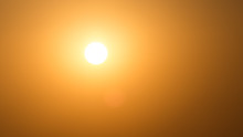 Sunset Orange Sun As Background