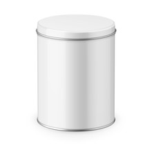 Round Glossy Tin Can Template.