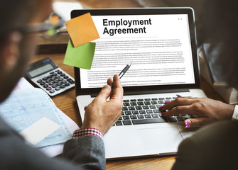 Poster - Employment Agreement Form Policy Concept