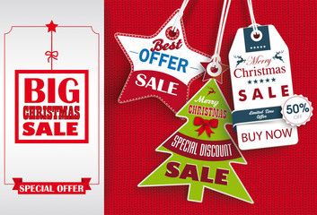 Wall Mural - Side Oblong Banner Christmas Sale Knit 3 Shopmarks