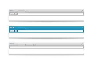 Leinwandbilder - Opened browser headers set. Vector mockup. Past your content int