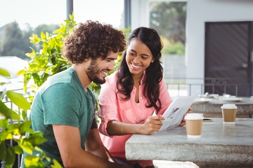 Poster - Couple holding menu card