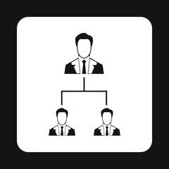 Poster - Company structure icon in simple style on a white background