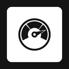 Poster - tachometer icon in simple style on a white background