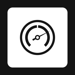 Poster - tachometer icon in simple style on a white background
