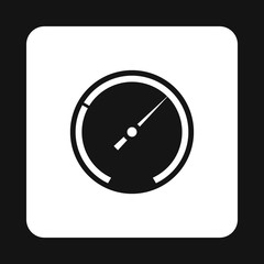 Poster - Speedometer, measuring scale icon in simple style on a white background