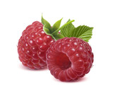 Fototapeta  - Double raspberry isolated on white background