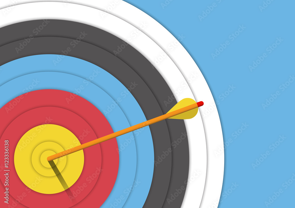 Background : archery target with an arrow vector illustrator Stock ...