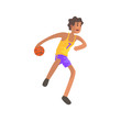 © topvectors - Basketball Player Passing The Ball Action Sticker