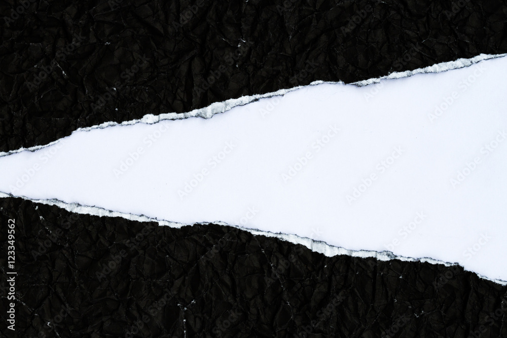 Ripped crumpled black paper with space Stock Photo | Adobe Stock