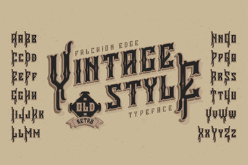 Poster - vintage style font. retro typeface named 