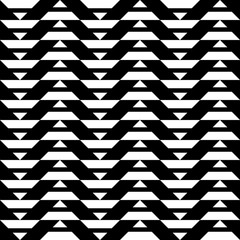 Wall Mural - Geometric pattern with black and white chevron