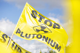Fototapeta  - Drapeaux lors d'une manifestation anti-nucléaire