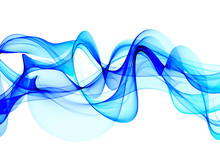 Abstract Blue Twisted Wave