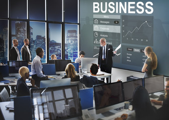 Canvas Print - Business Chart Work Analysis Concept