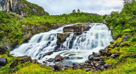 Sticker - Voringsfossen waterfall on the Bjoreia river in Hordaland - Norway