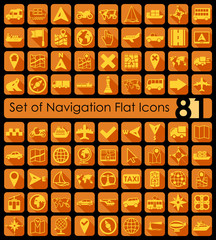 Poster - Set of navigation icons