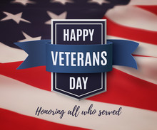 Happy Veterans Day Background Template.