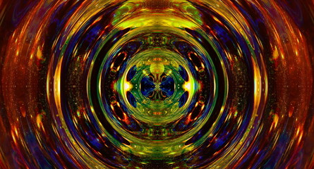 Poster - graphic concept of music in space, cosmic sound waves, computer design, music concept.