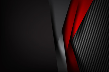 Poster - Abstract background dark with carbon fiber texture vector illust