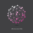 © Aoodstocker12 - Molecule structure pink color on gray background  Vector EPS10 f