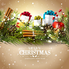 Wall Mural - christmas greeting card