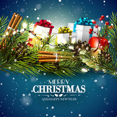 Wall Mural - christmas greeting card
